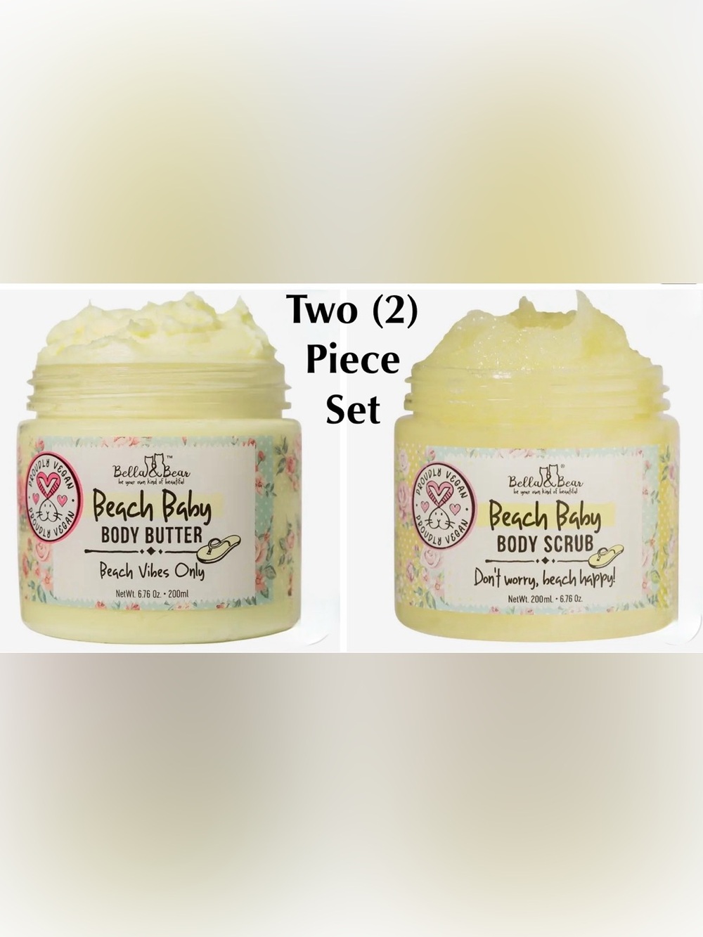 NWT BELLA & BEAR Beach Baby Body Butter & Body Scrub Set - 200 ML (x 2)